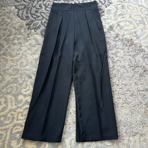 Vintage Pants - Vintage Sitting Pretty of California High Waist Wide Leg Pleated Pants Black L